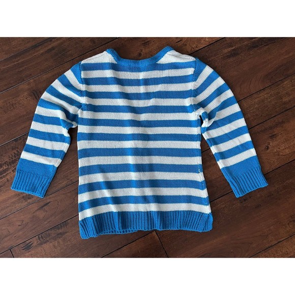 NY Collection Striped Sweater Button Up Cardigan Size Small - Picture 2 of 6